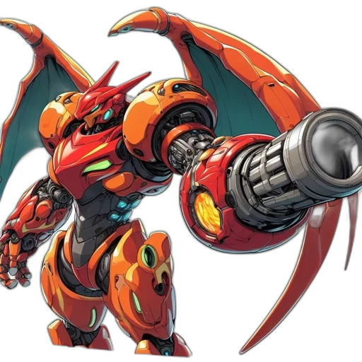 dragon, weapon, robot, sword transparent PNG cut-out