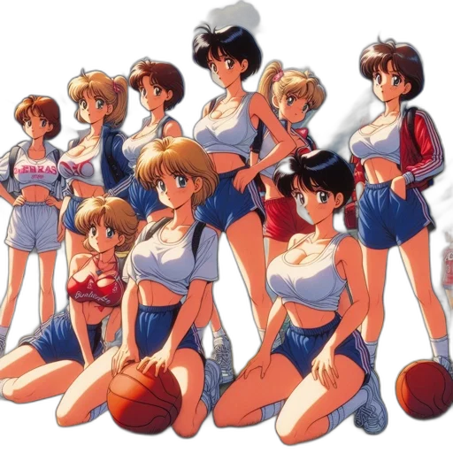 anime, vaporwave, pixel art, concept art transparent PNG cut-out