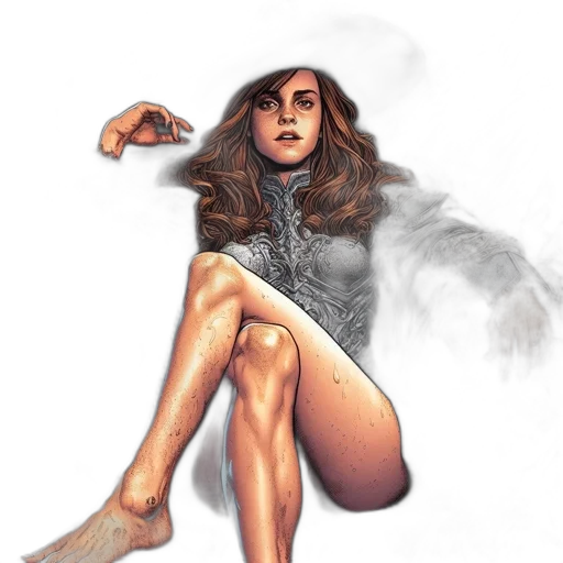 hair, creature, dress, jacket transparent PNG cut-out
