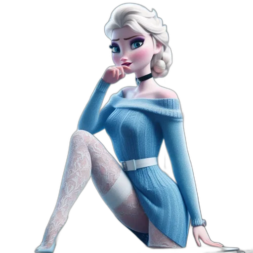 dress, concept art, cartoon, fantasy art transparent PNG cut-out