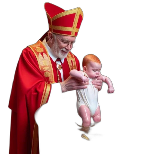 concept art, photorealistic, 3d render, elderly transparent PNG cut-out