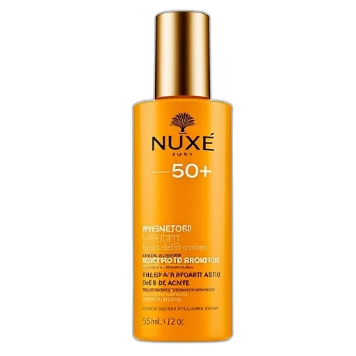 bottle, nuxe, sun, high transparent PNG cut-out