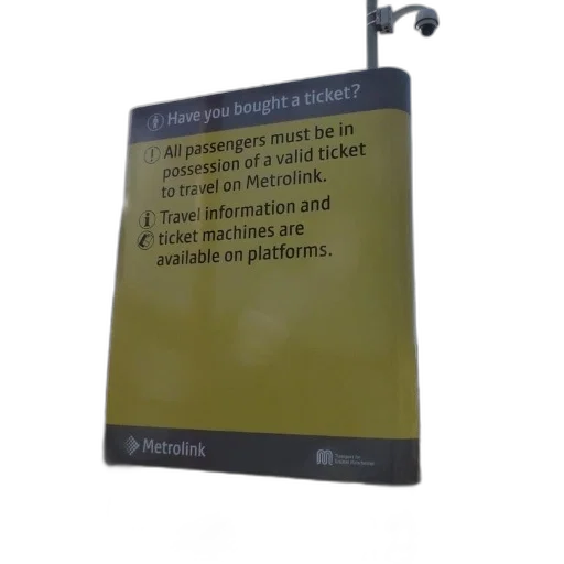 staff, 3d render, metrolink, sign transparent PNG cut-out