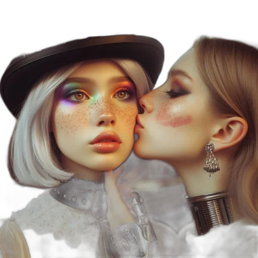 face, hat, photorealistic, fantasy art transparent PNG cut-out