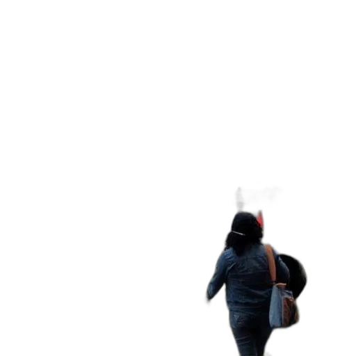 jacket, umbrella, hat, staff transparent PNG cut-out
