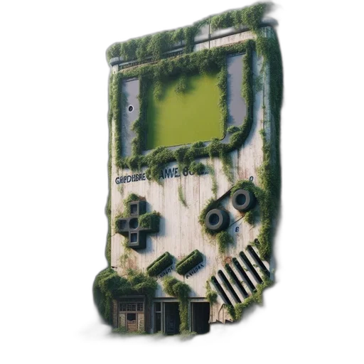 robot, weapon, tree, building transparent PNG cut-out