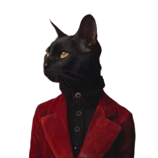 jacket, staff, animal, mask transparent PNG cut-out