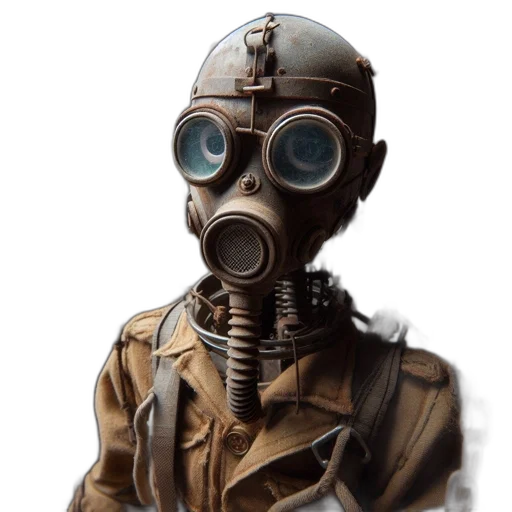 mask, robot, face, jacket transparent PNG cut-out