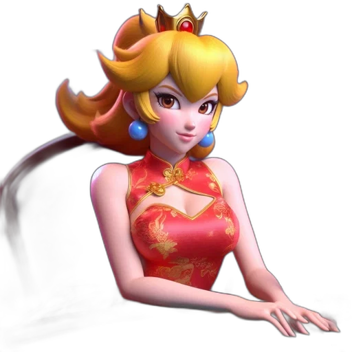 crown, dress, 3d render, concept art transparent PNG cut-out