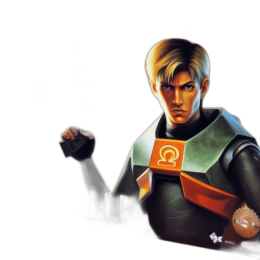 weapon, jacket, robot, face transparent PNG cut-out