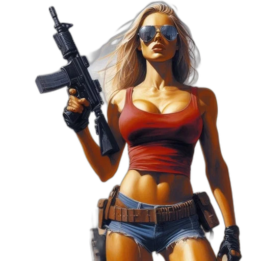 weapon, comic book art, concept art, pixel art transparent PNG cut-out