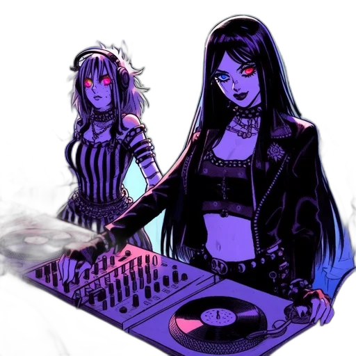cyberpunk, vaporwave, concept art, anime transparent PNG cut-out