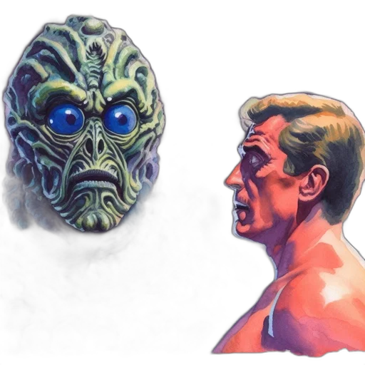 mask, creature, face, concept art transparent PNG cut-out