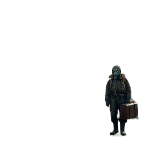 jacket, staff, hat, robot transparent PNG cut-out
