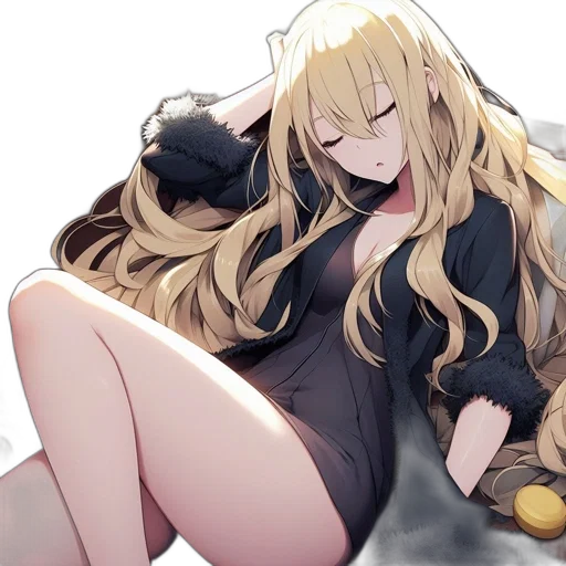 hair, dress, anime, pixel art transparent PNG cut-out