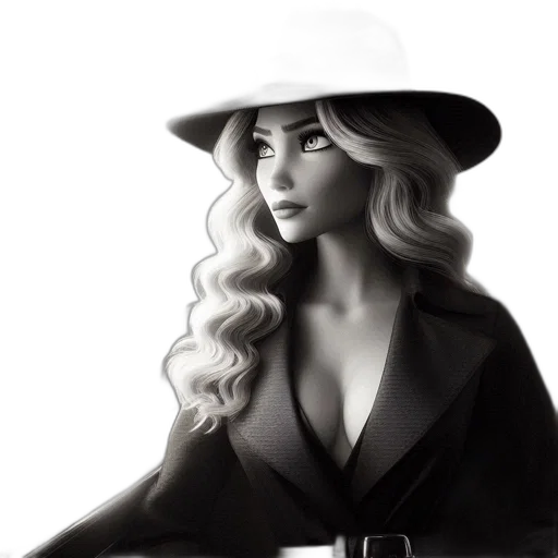 hat, dress, photorealistic, cartoon transparent PNG cut-out