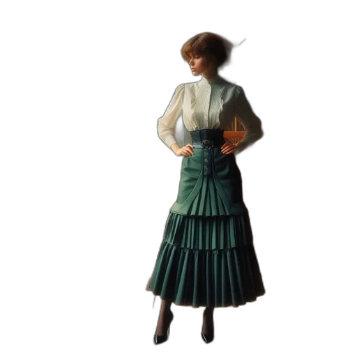 dress, hat, staff, jacket transparent PNG cut-out