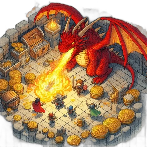 dragon, pixel art, fantasy art, concept art transparent PNG cut-out