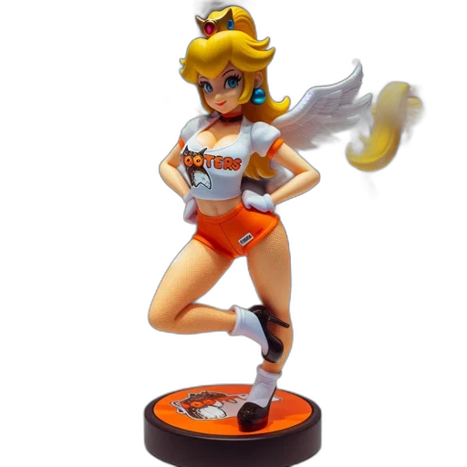 3d render, concept art, figurine, mario-resembling transparent PNG cut-out