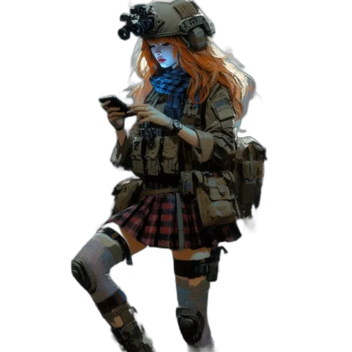 weapon, jacket, staff, dress transparent PNG cut-out