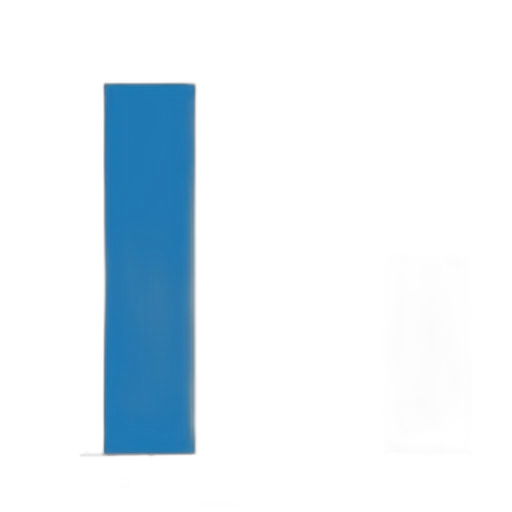 3d render, blue, bar, chart transparent PNG cut-out