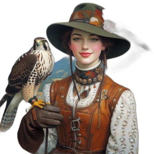 staff, jewelry, hat, animal transparent PNG cut-out