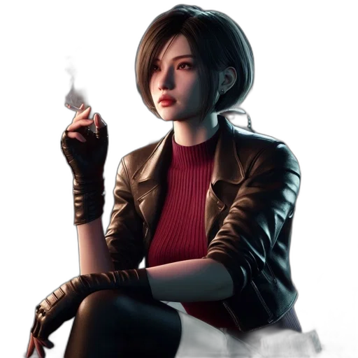 jacket, staff, face, weapon transparent PNG cut-out
