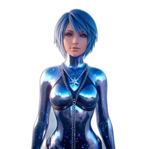 robot, dress, concept art, 3d render transparent PNG cut-out