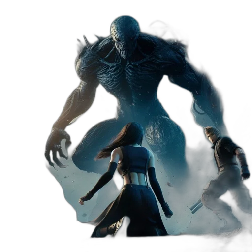 concept art, fantasy art, 3d render, blue transparent PNG cut-out
