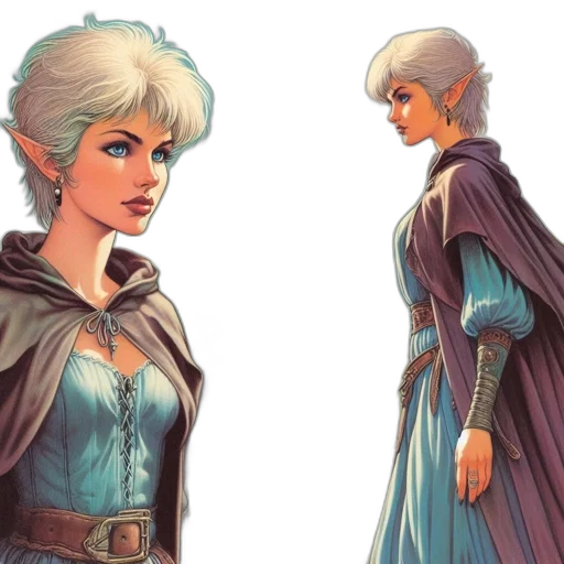 concept art, fantasy art, comic book art, watercolor transparent PNG cut-out