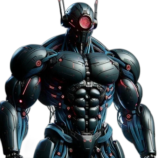 robot, concept art, comic book art, cyberpunk transparent PNG cut-out