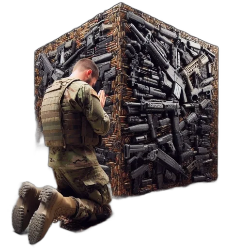 weapon, furniture, jacket, 3d render transparent PNG cut-out