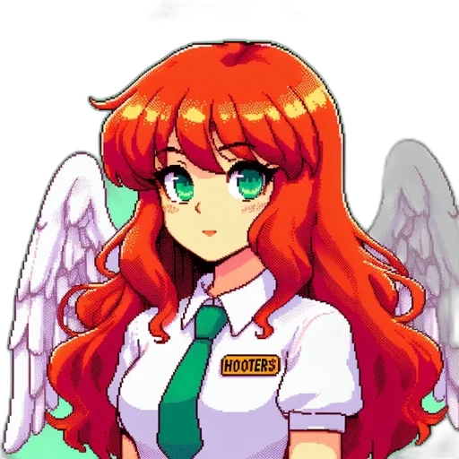 staff, pixel art, anime, cartoon transparent PNG cut-out