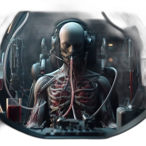robot, mask, face, cyberpunk transparent PNG cut-out