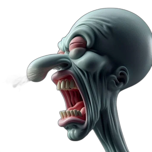 face, mask, creature, staff transparent PNG cut-out