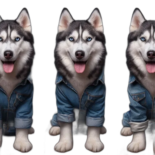 jacket, animal, 3d render, photorealistic transparent PNG cut-out