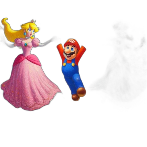 dress, crown, concept art, 3d render transparent PNG cut-out