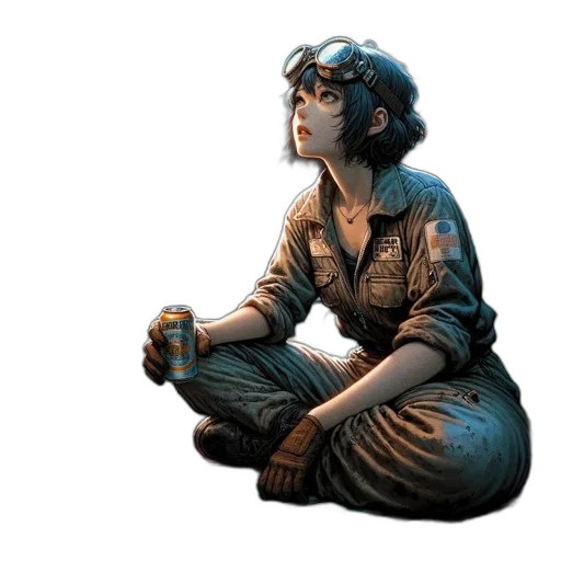 concept art, comic book art, photorealistic, 3d render transparent PNG cut-out