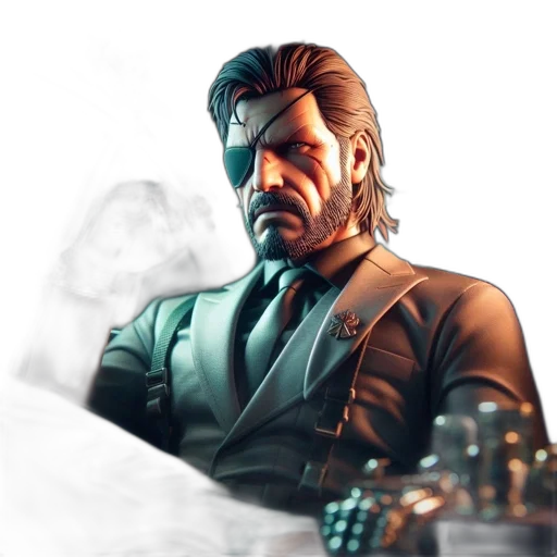 face, jacket, weapon, staff transparent PNG cut-out