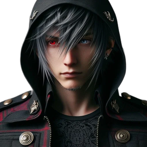 jacket, face, concept art, photorealistic transparent PNG cut-out