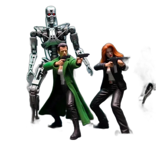 robot, concept art, comic book art, 3d render transparent PNG cut-out