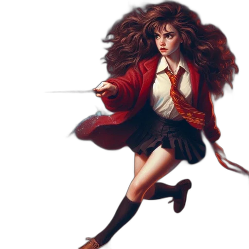 hair, fantasy art, concept art, comic book art transparent PNG cut-out