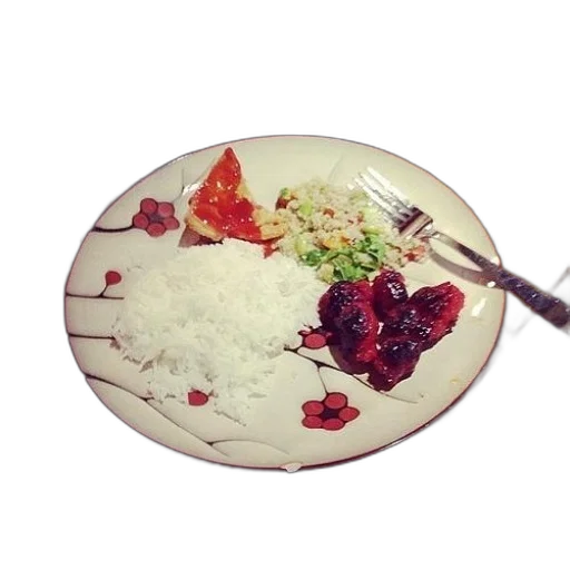 food, photorealistic, red, plate transparent PNG cut-out