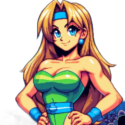 dress, pixel art, anime, cartoon transparent PNG cut-out