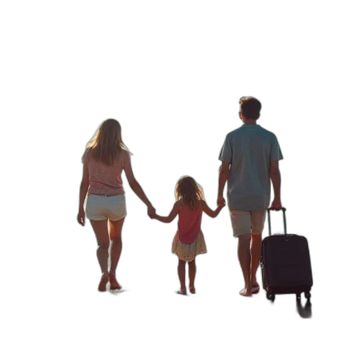 3d render, photorealistic, concept art, family transparent PNG cut-out