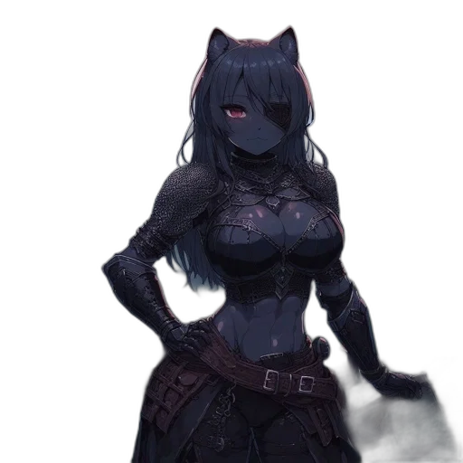 mask, dress, creature, staff transparent PNG cut-out
