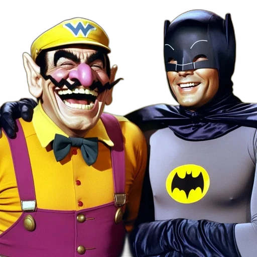 comic book art, concept art, two, characters transparent PNG cut-out