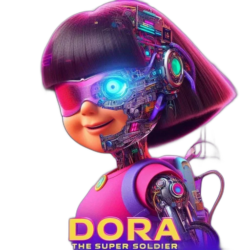 robot, face, concept art, cyberpunk transparent PNG cut-out