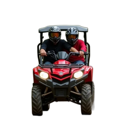 car, red, atv, driving transparent PNG cut-out