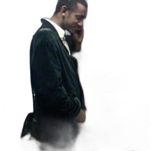 jacket, face, staff, creature transparent PNG cut-out